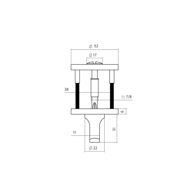 Intersteel Toiletset rond PVD zwart