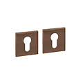 Intersteel Cilinderrozetten vierkant PVD brons