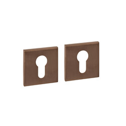 Cilinderrozetten vierkant PVD brons