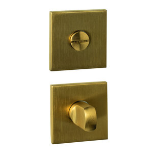 Toiletset vierkant mat messing