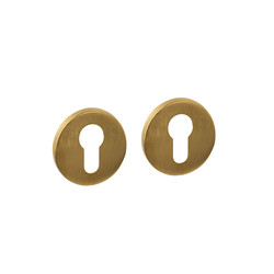 Cilinderrozetten rond mat messing