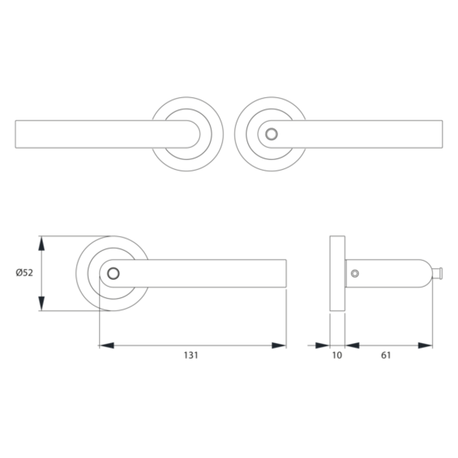 Karcher Design Deurkruk Rhodos ER28 BC KD Basic kosmos zwart