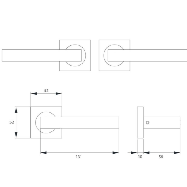 Karcher Design Deurkruk Seattle ER46Q kosmos zwart