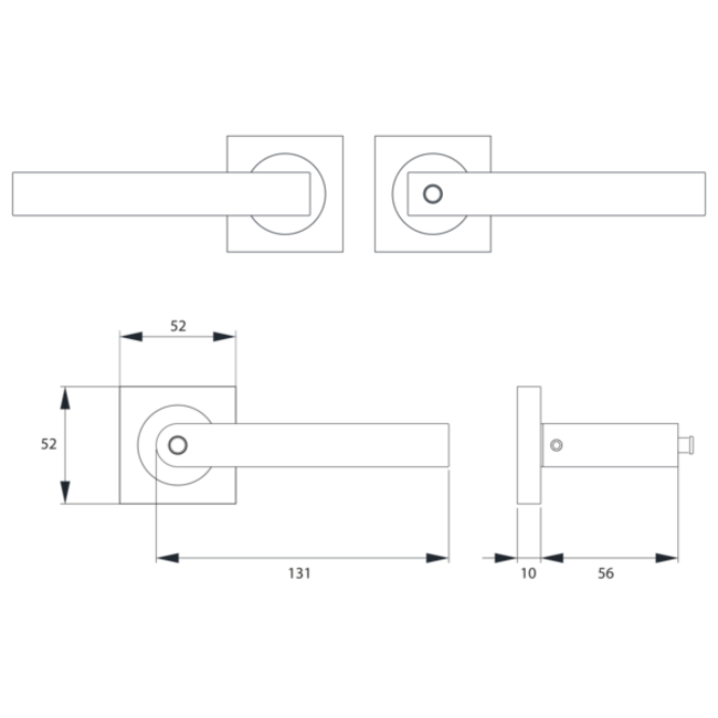 Karcher Design Deurkruk Seattle ER46Q BC KD Basic mat RVS