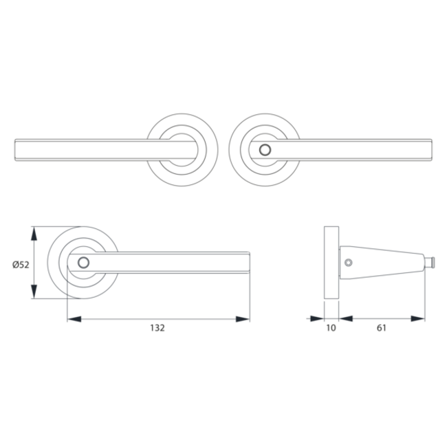 Karcher Design Deurkruk Montana ER54 BC KD Basic kosmos zwart