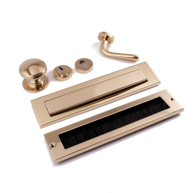 Voordeurset Iris compleet (Messing PVD)