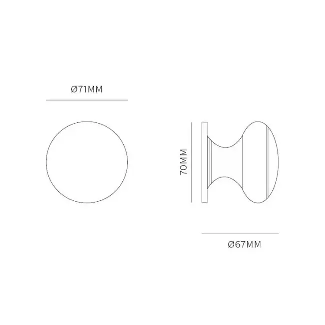 Hardbrass Voordeurset Olympia (mat brons)