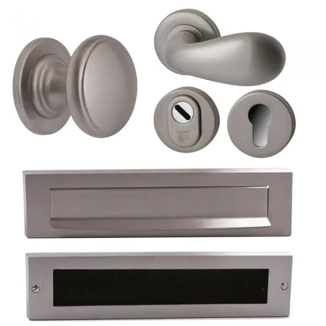 Hardbrass Voordeurset Olympia compleet (RVS PVD)