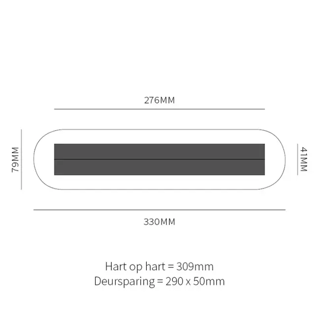 Hardbrass Voordeurset Sara compleet (RVS PVD)