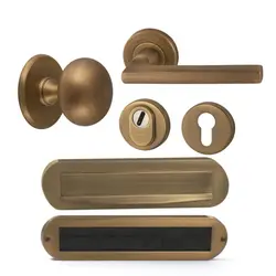 Voordeurset Sara compleet (mat brons)