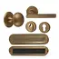 Hardbrass Voordeurset Sara compleet (mat brons)