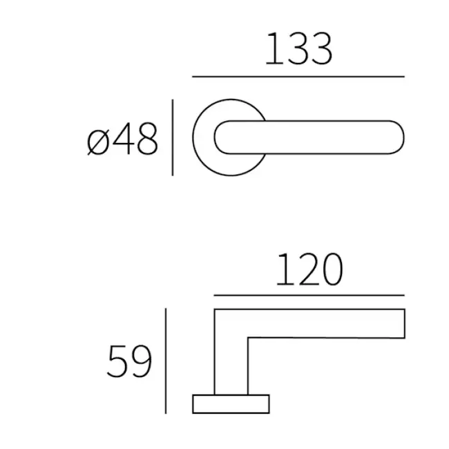 Hardbrass Voordeurset Sara compleet (getrommeld messing)