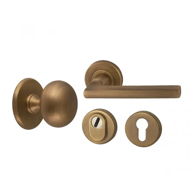 Hardbrass Voordeurset Sara (mat brons)