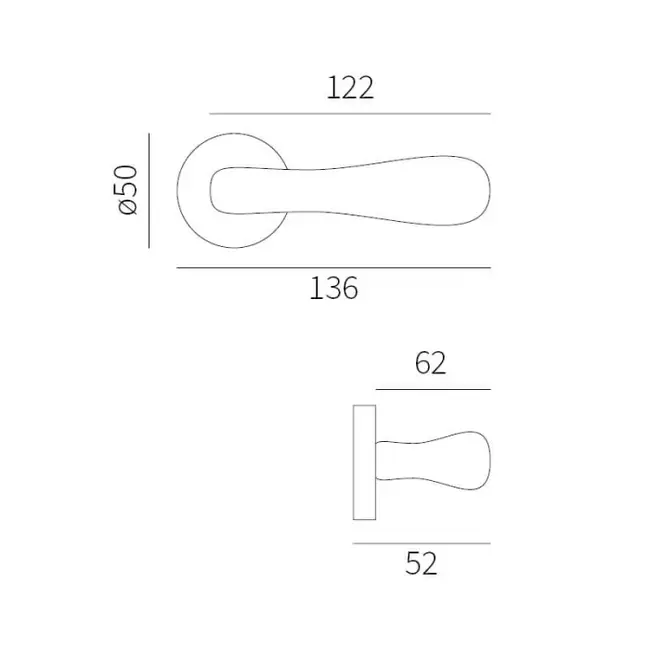 Hardbrass Voordeurset Sara (mat brons)