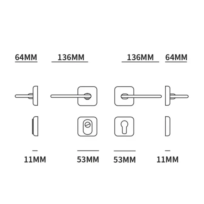 Hardbrass Voordeurset Zenith (zwart)