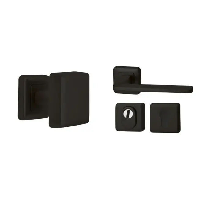 Hardbrass Voordeurset Zenith (zwart)