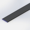 Platstaal strip massief WGW zwart onbewerkt staal - 20x6 MM