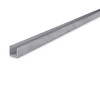 Alu u-profiel - 15x15x2 mm - glaslat voor hop profielen - brut aluminium