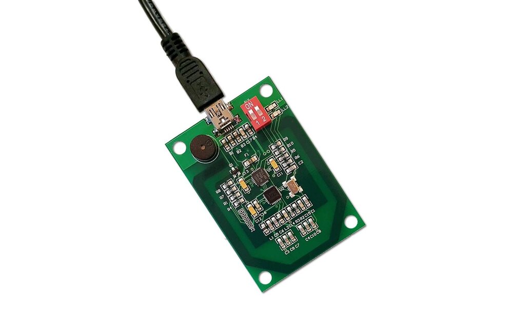NFC ID-reader + keyboard emulator QWERTY (NL)