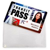 PVC kaart-hoesje Horizontaal met kleeflaag op achterzijde