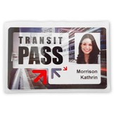 PVC kaart-hoesje Horizontaal met kleeflaag op achterzijde