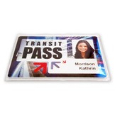 PVC kaart-hoesje Horizontaal met kleeflaag op achterzijde