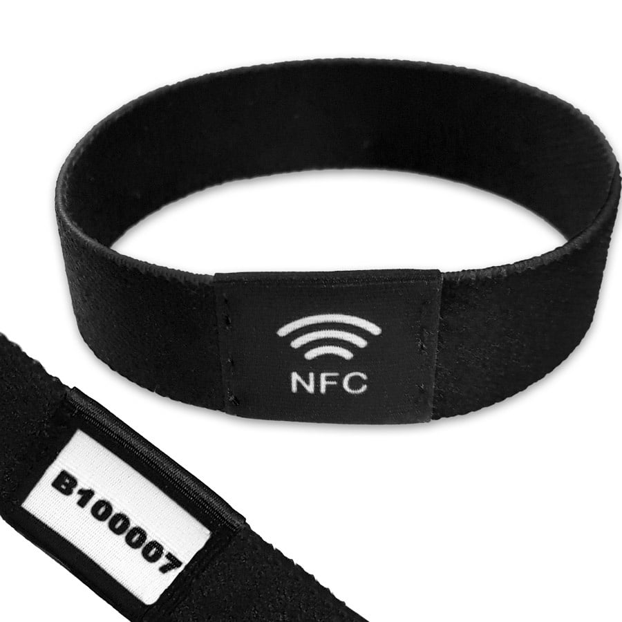 NTAG213 Event-polsband Bedrukt elastisch textiel met Volgnummer