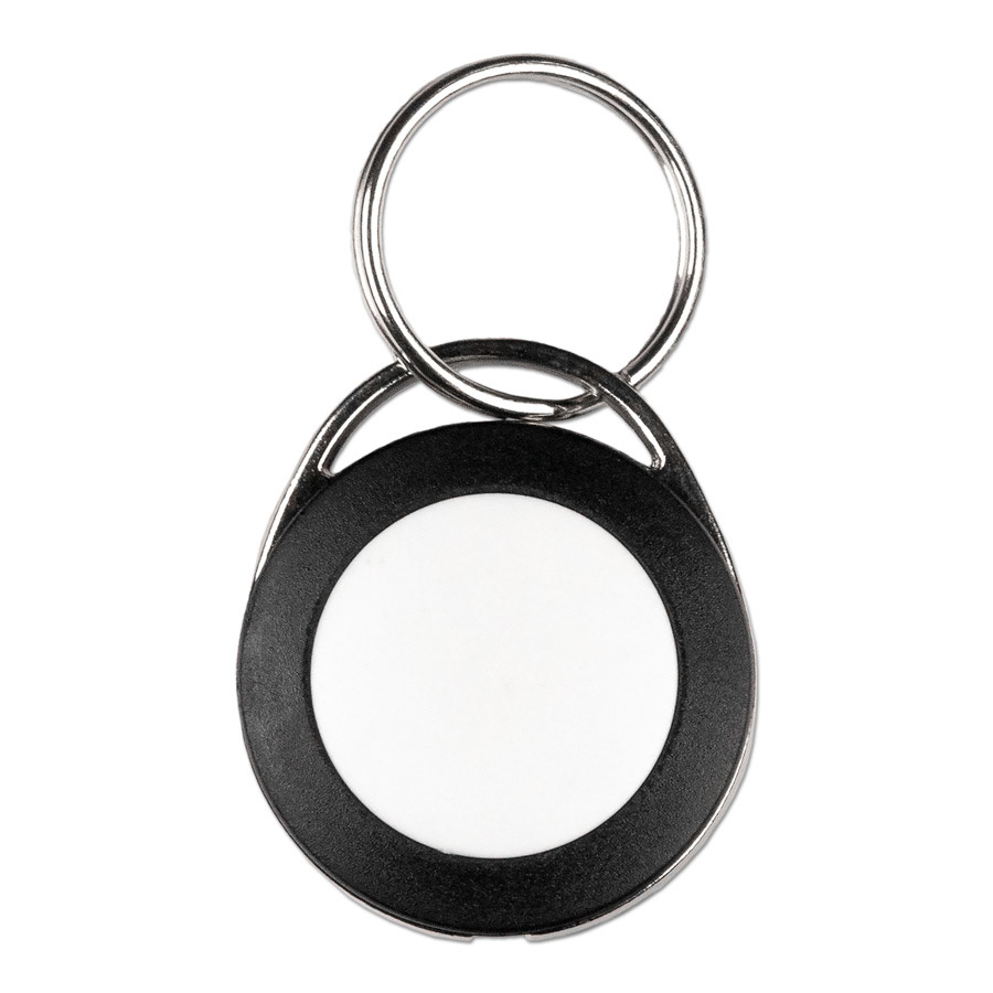 Custom Luxe Sleutelhanger Zwart Wit met volgnummer