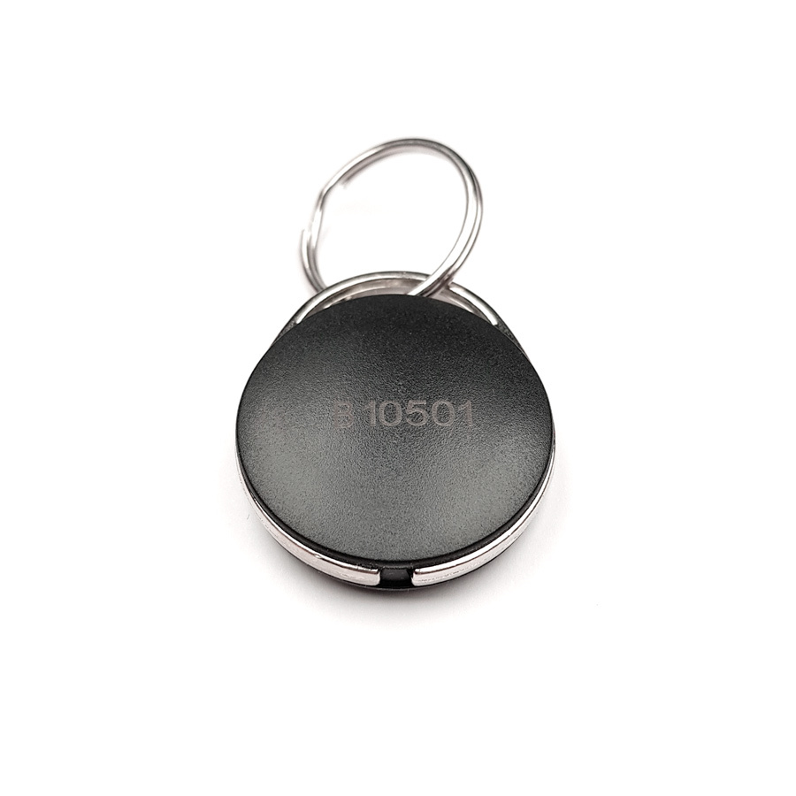 Custom Luxe Sleutelhanger Zwart Wit met volgnummer