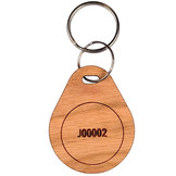 NTAG213 Sleutelhanger Kersenhout met logo