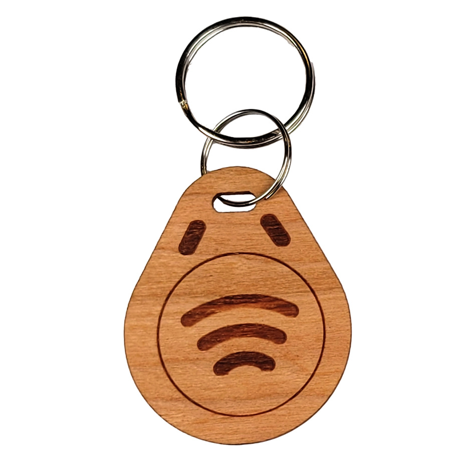 MIFARE Classic® EV1 1k Sleutelhanger Kersenhout met logo