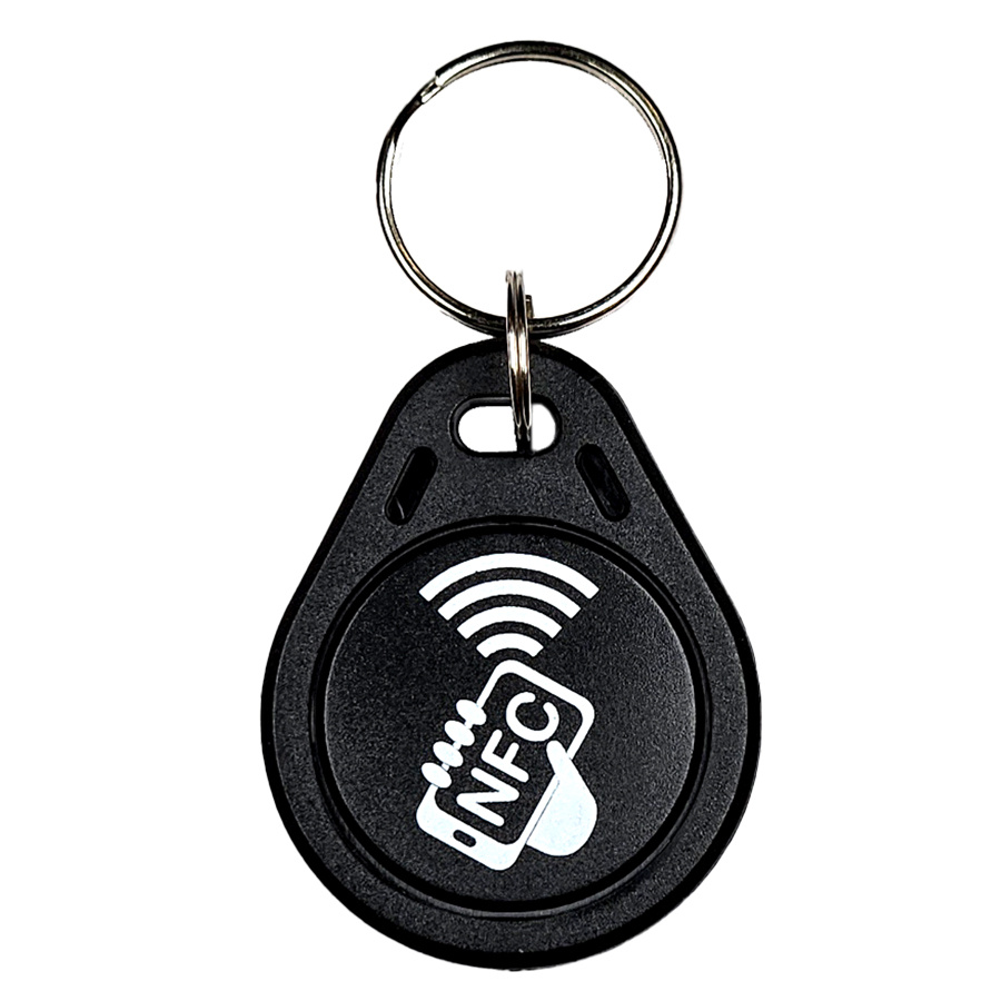 NTAG216 Sleutelhanger Zwart met Logo