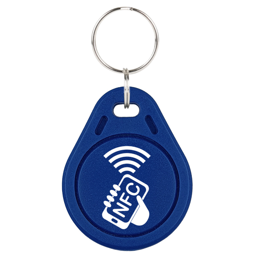 NTAG213 Sleutelhanger Blauw met logo