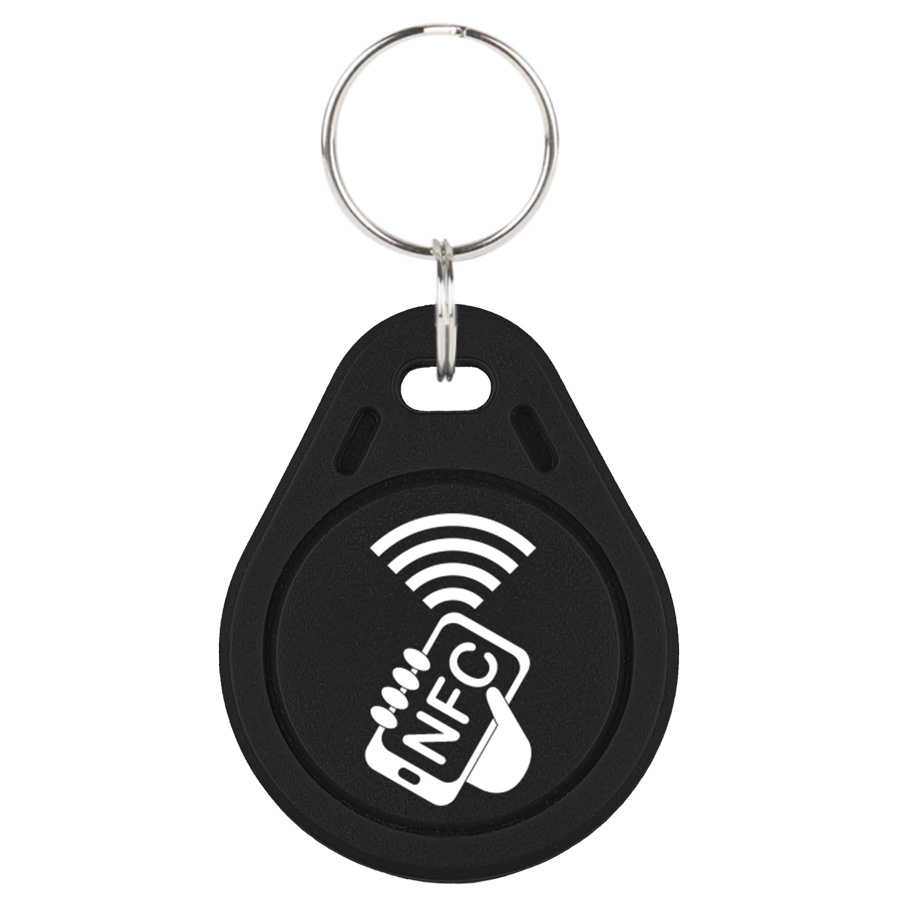 NTAG213 Sleutelhanger Zwart met Logo