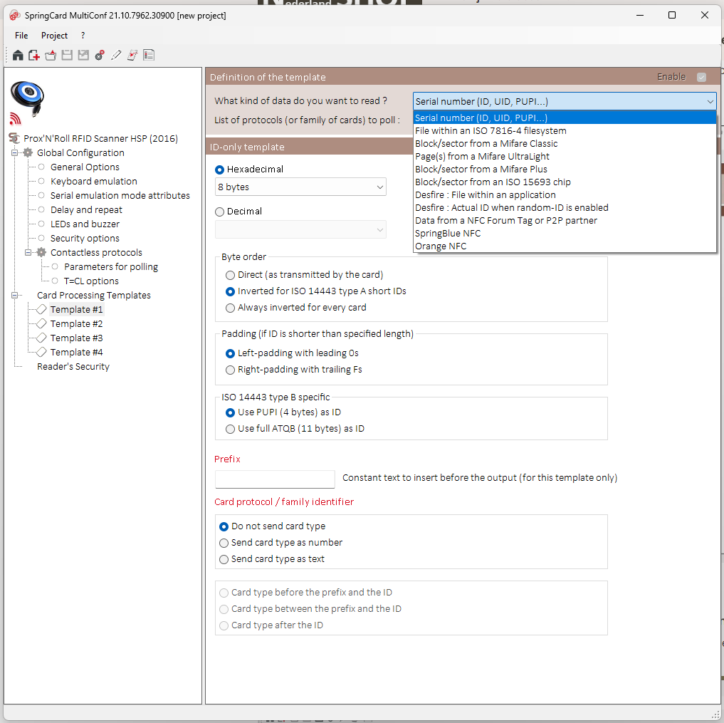 Configuratie-scherm-scanner