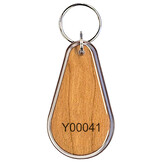 NTAG213 Sleutelhanger Hout + Epoxy met logo