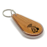 NTAG213 Sleutelhanger Hout + Epoxy met logo