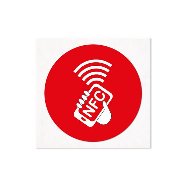 NTAG213 Sticker Rood met Logo