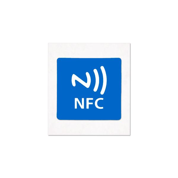 NTAG213 Sticker Blauw met Logo