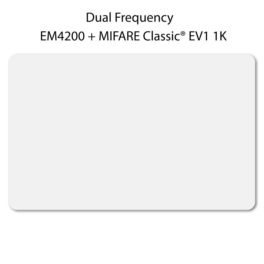 EM4200 Card + Mifare Classic EV1 1k Wit