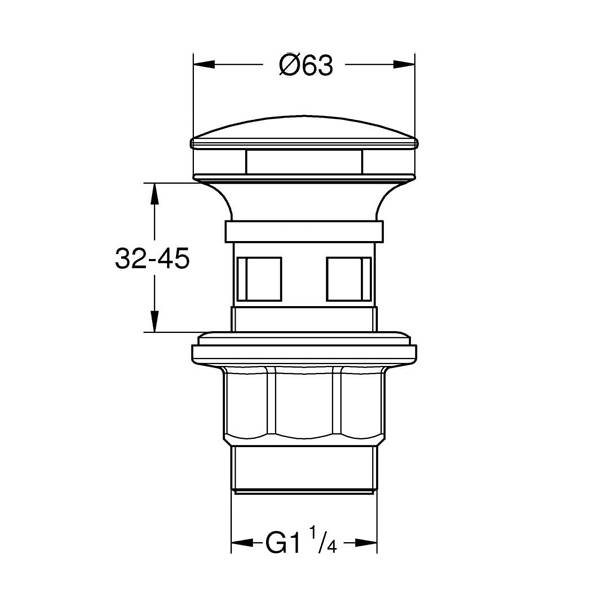 Grohe grohe push-open waste