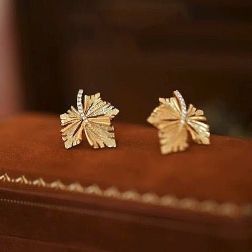 CiCi'De Jewelry Amsterdam - Esdoornblad Oorbellen