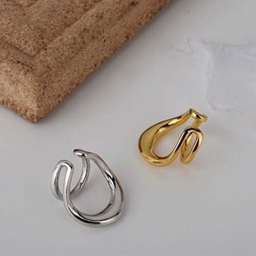 CiCi'De Jewelry Amsterdam Ronde Oormanchet met Dubbele lijn