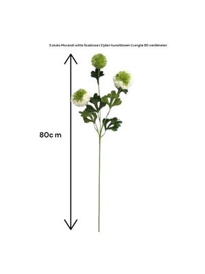 QMF Kunststof Scabiosa - Wit - 2 Stuks