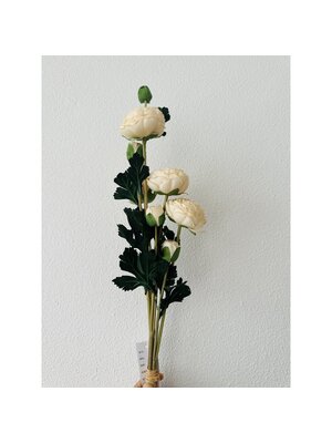 QMF Kunststof Scabiosa - Beige - 2 Stuks