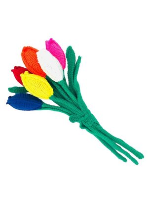 Handgemaakte Tulpen Boeket - Veelkleurig
