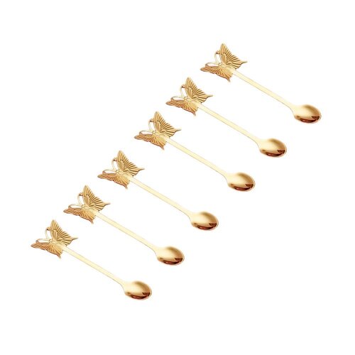 Aulica Gouden Theelepels met Vlinders - Set van 6