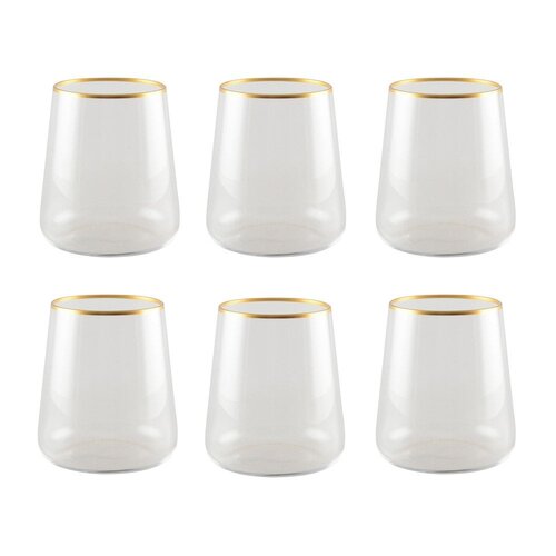 Aulica Glazen met Gouden Rand - Set van 6