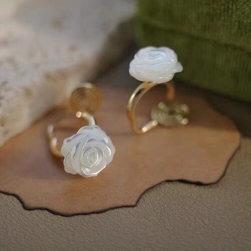 CiCi'De Jewelry Amsterdam Oorclip - Parelmoer Roos