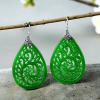 Oorbellen - Waterdrop Jade